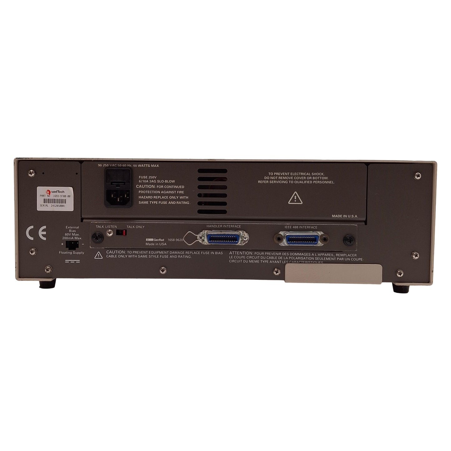 Used GenRad 1693 High-Accuracy Impedance Bridge 90-250VAC, 12Hz to 200kHz Range