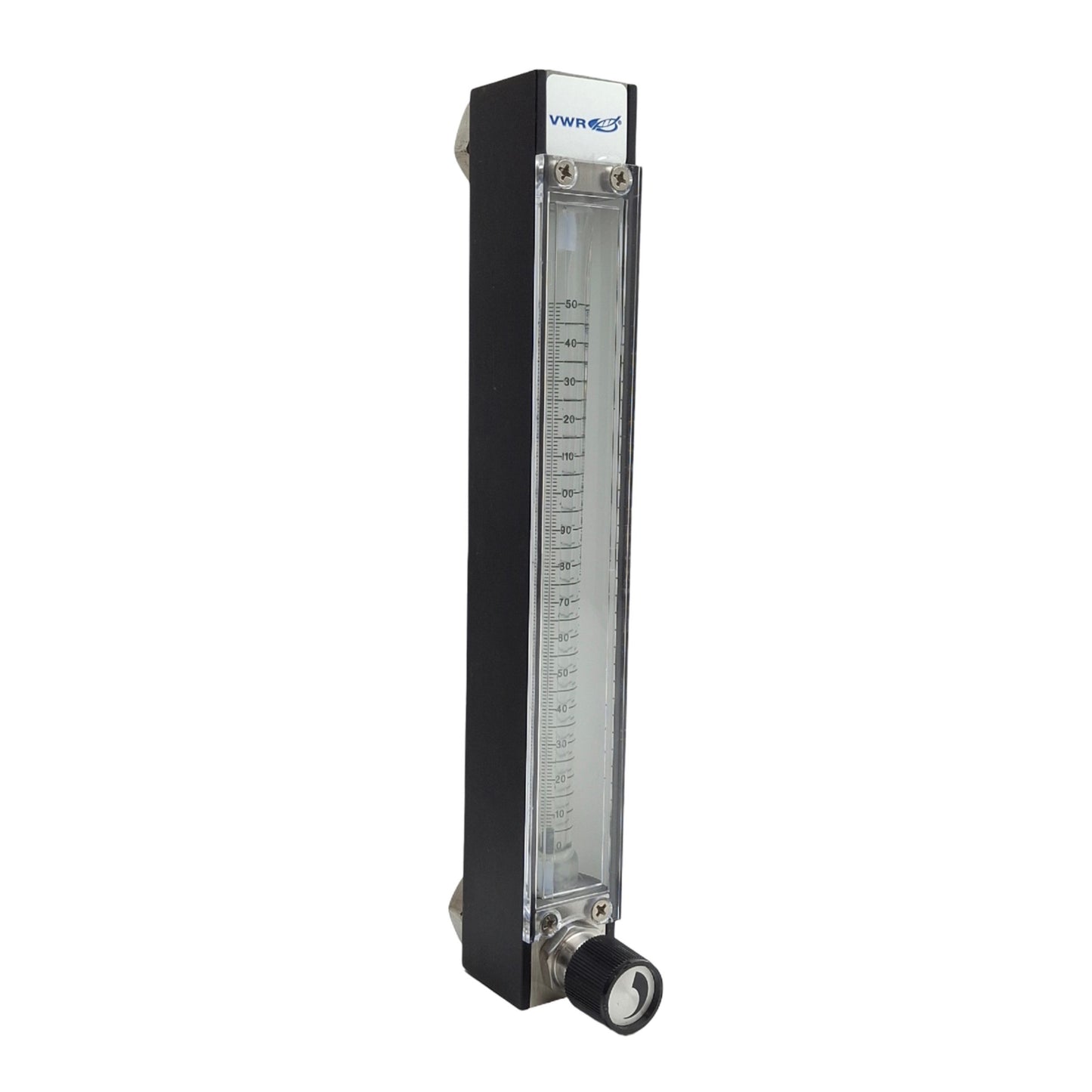 Used VWR Correlated Flow Meter, 0-150mm Reading (50.9L/Min Air), 1/4NPT, 200Psig Max
