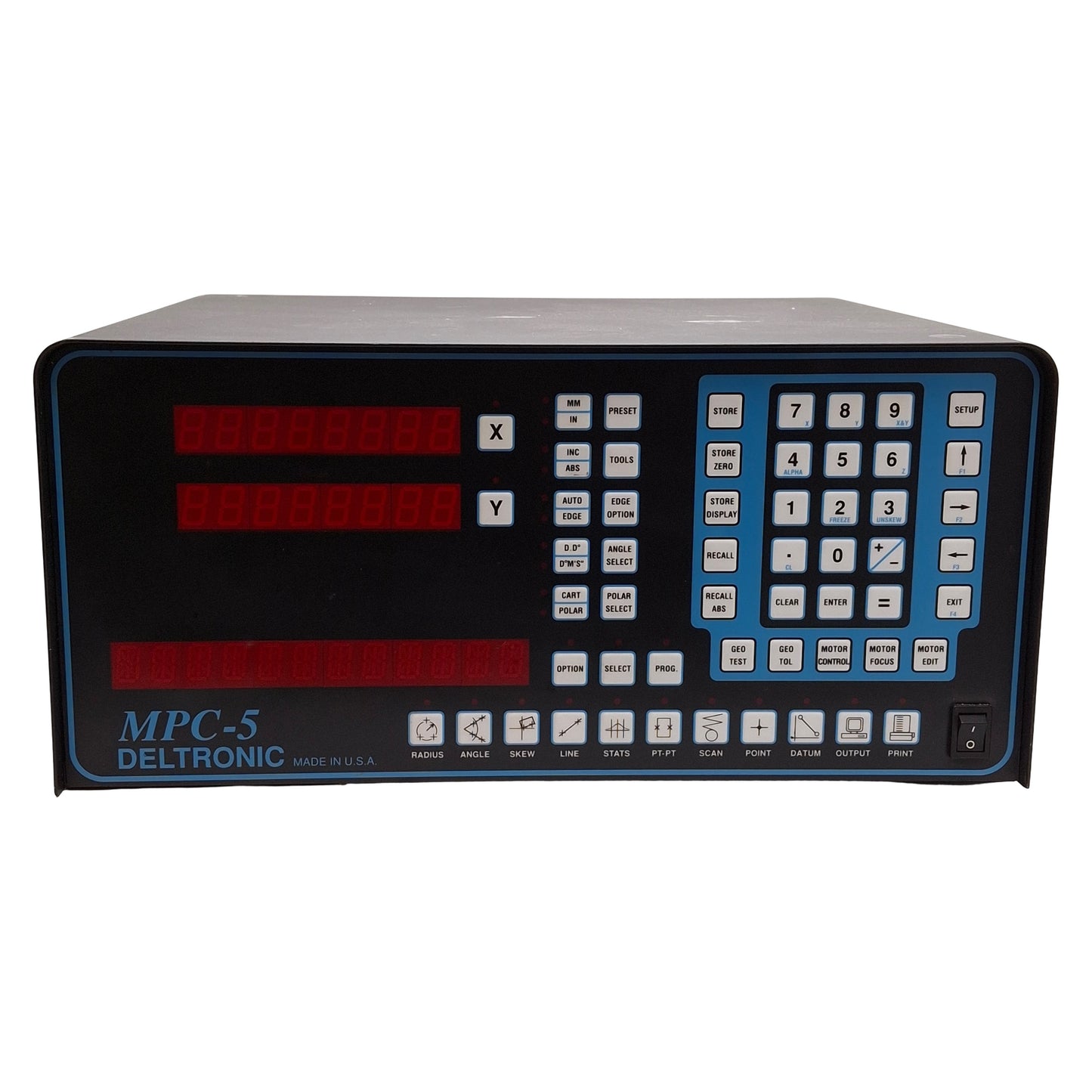 Used Deltronic MPC-5 DRO Multiprocessor Digital Readout For Optical Comparator