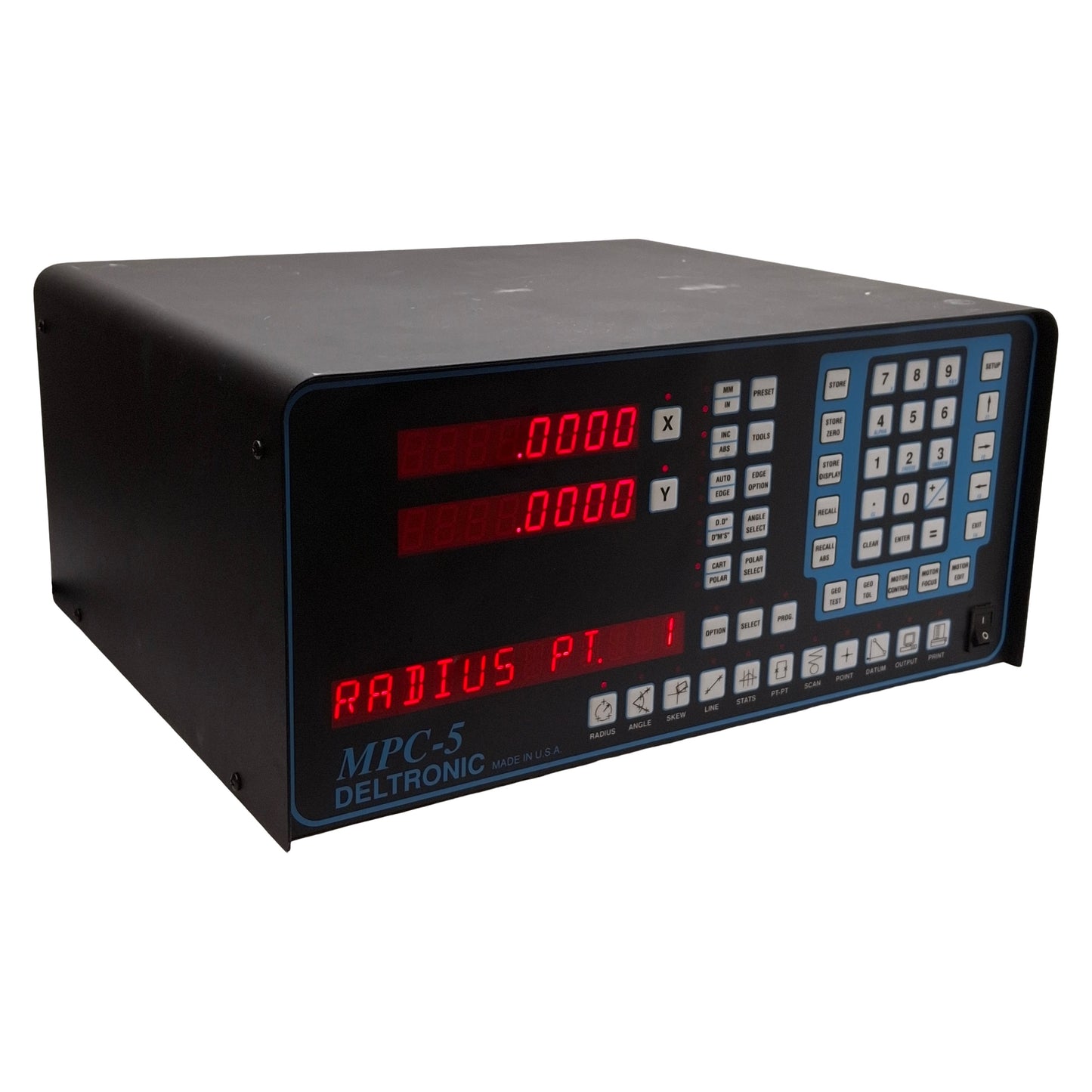 Used Deltronic MPC-5 DRO Multiprocessor Digital Readout For Optical Comparator