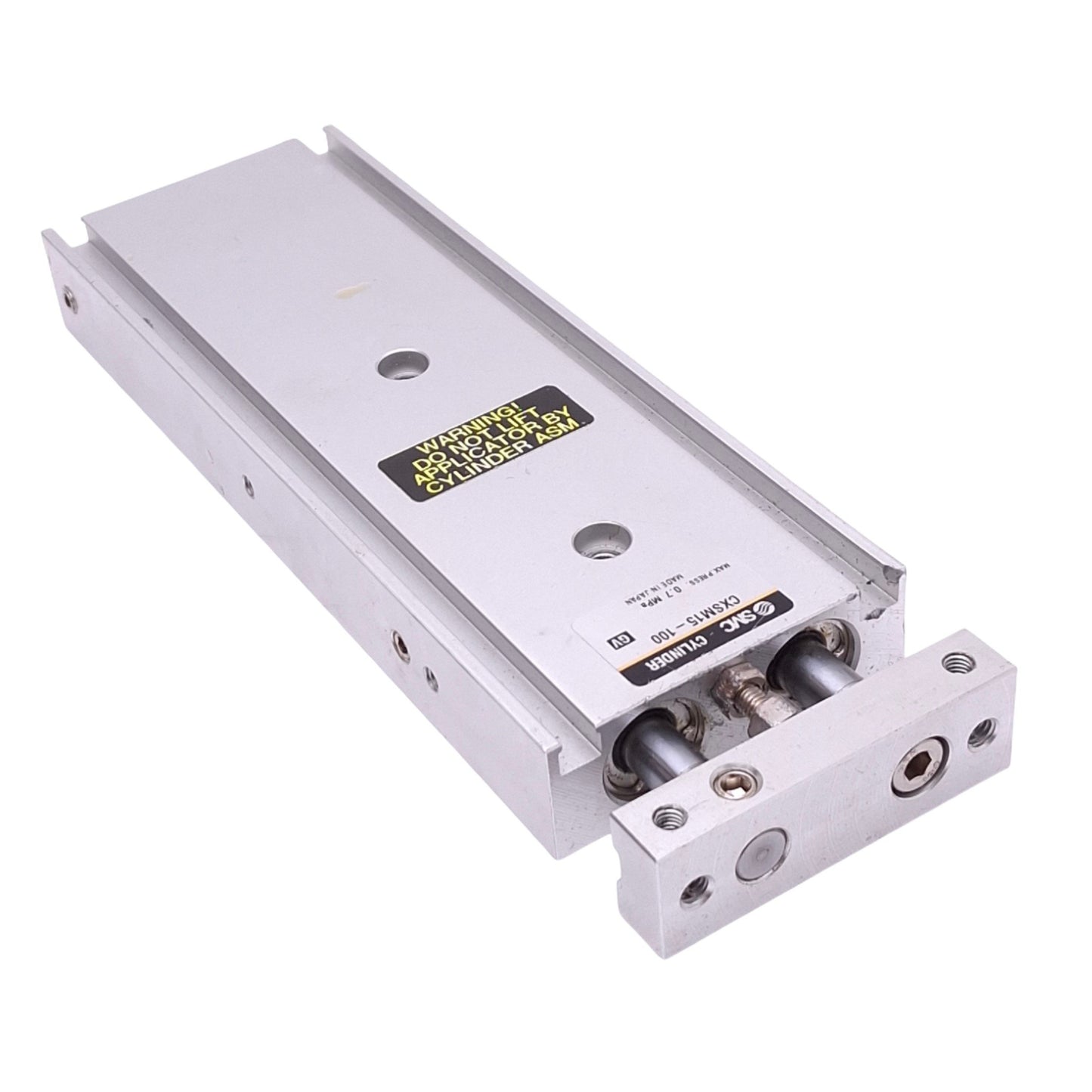 Used SMC CXSM15-100 Guided Pneumatic Cylinder, ø15mm Bore, 100mm Stroke, 0.7MPa, M5