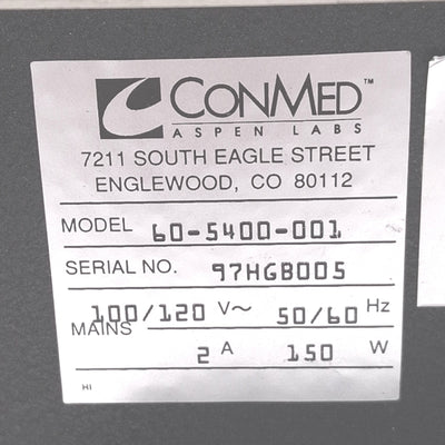 Used ConMed 60-5400-001 BISTAT Bipolar Electrosurgical Unit, 100/120VAC 2A, 150W Max
