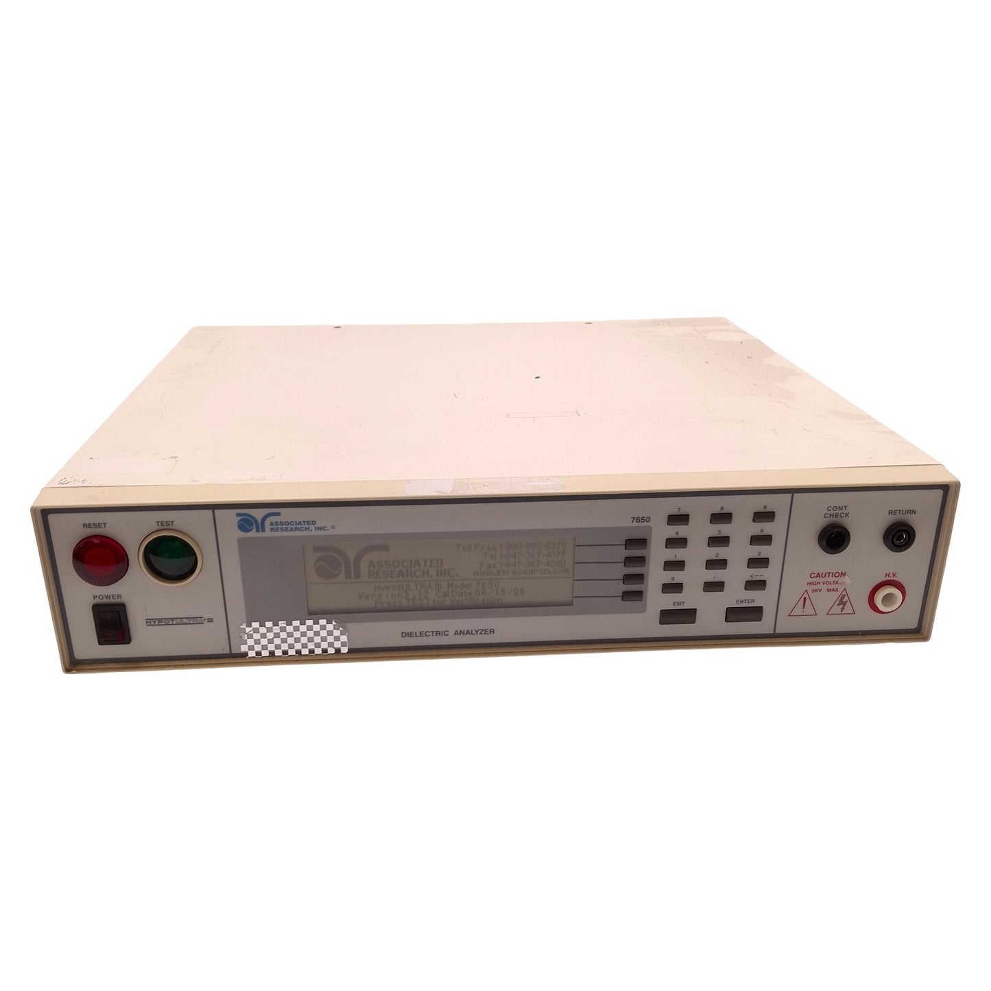 Used Associated Research 7650 Dielectric Analyzer 115/230VAC 4A In, 5kV@10mADC Out