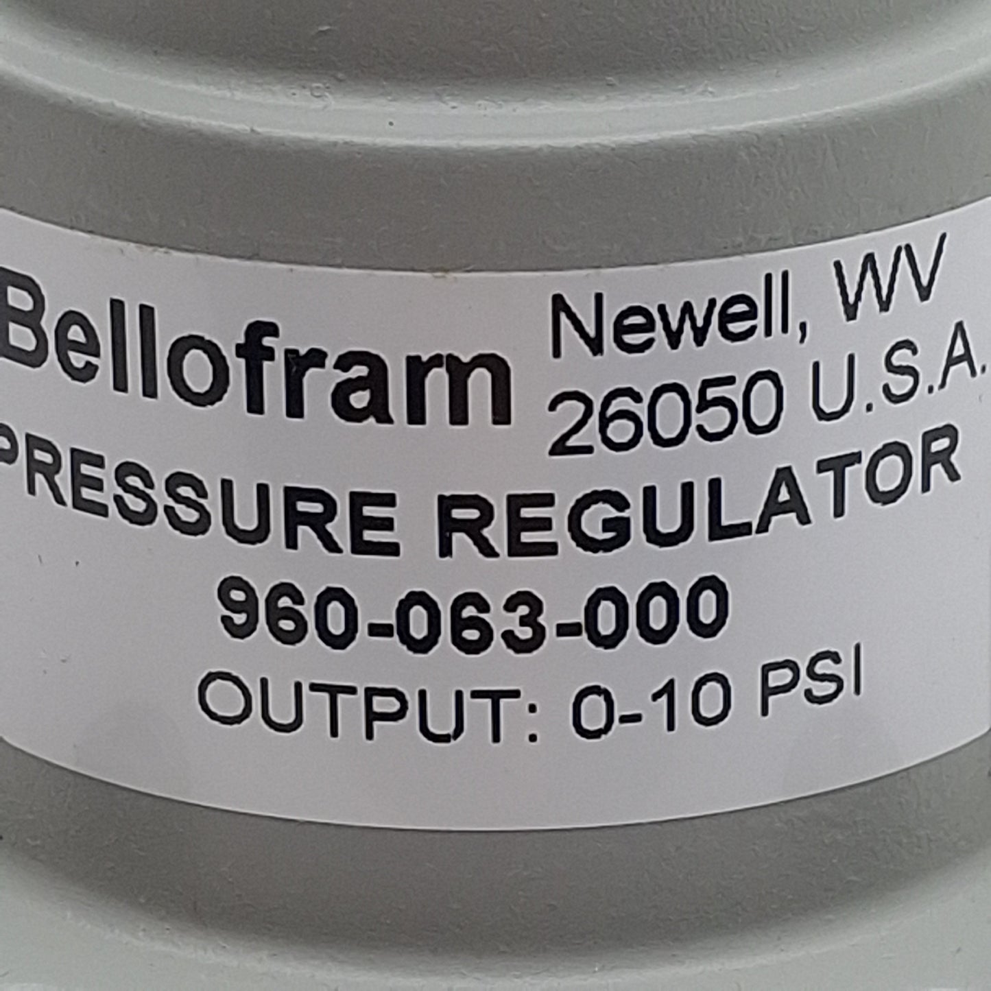 New Bellofram 960-063-000 Pressure Regulator, 0-10psi Set, 250psi Max, 1/4in NPT