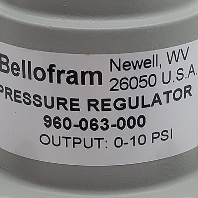 New Bellofram 960-063-000 Pressure Regulator, 0-10psi Set, 250psi Max, 1/4in NPT
