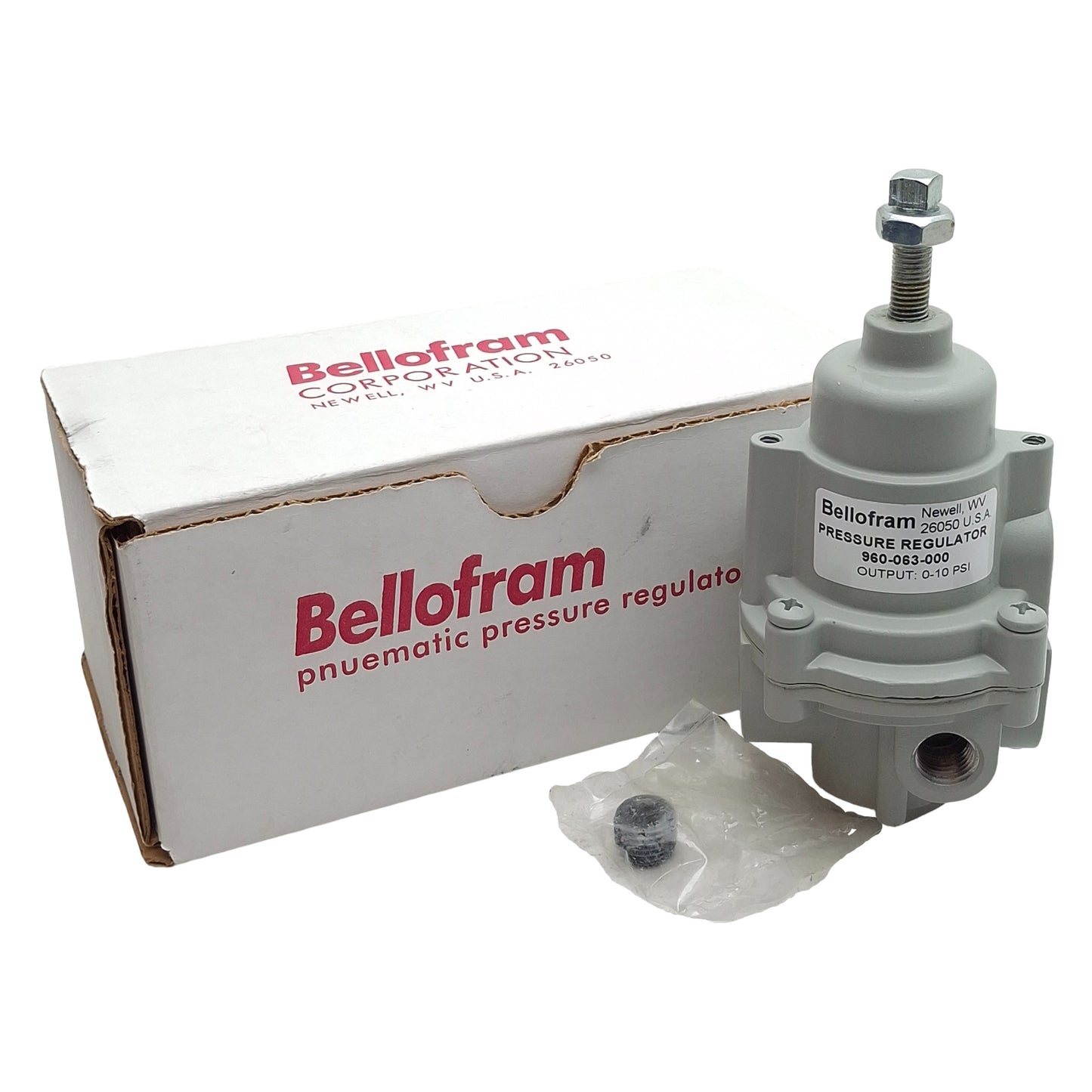 New Bellofram 960-063-000 Pressure Regulator, 0-10psi Set, 250psi Max, 1/4in NPT