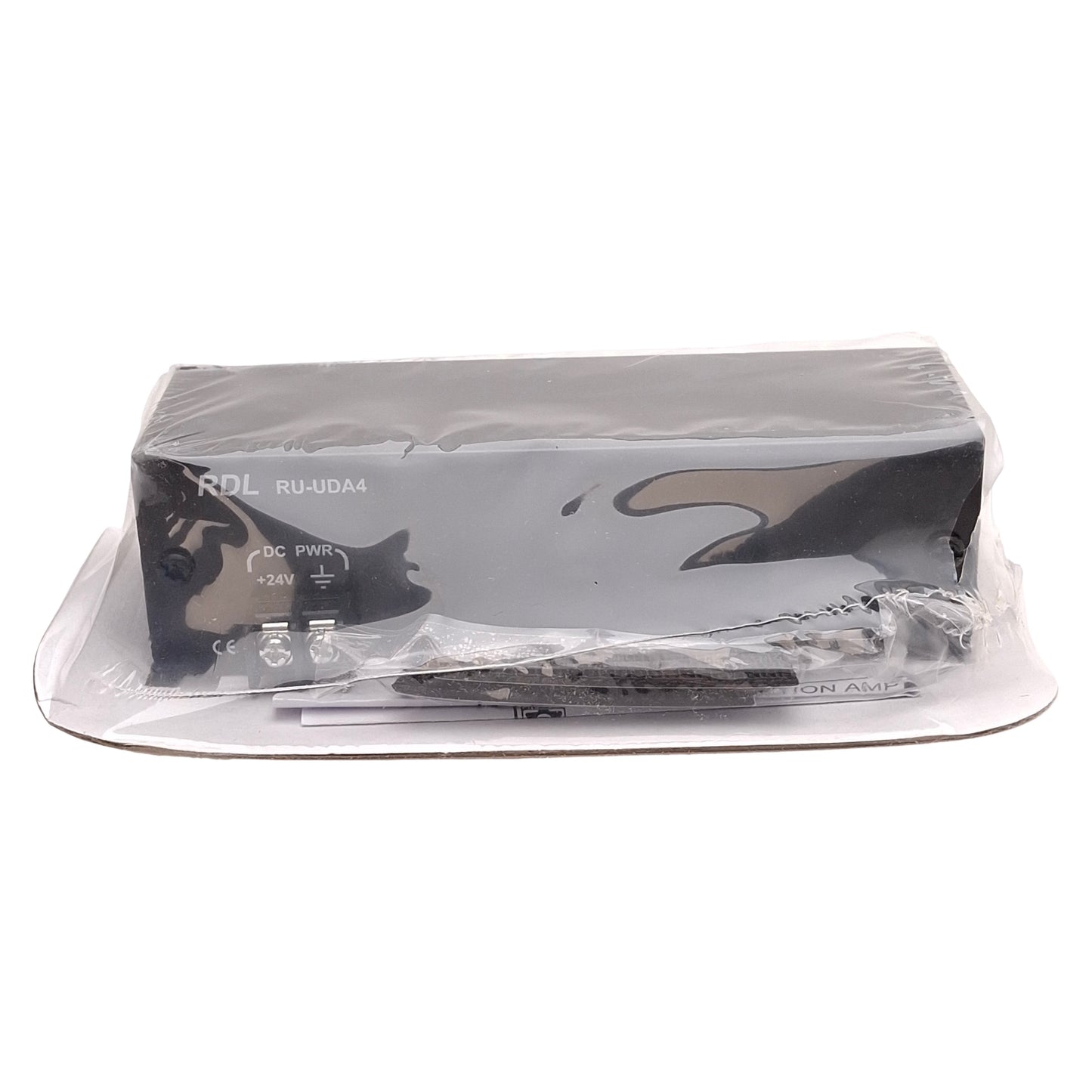 New RDL RU-UDA4 Stereo Unbalanced Audio Distribution Amplifier, 2x4 RCA Jacks, 24VDC