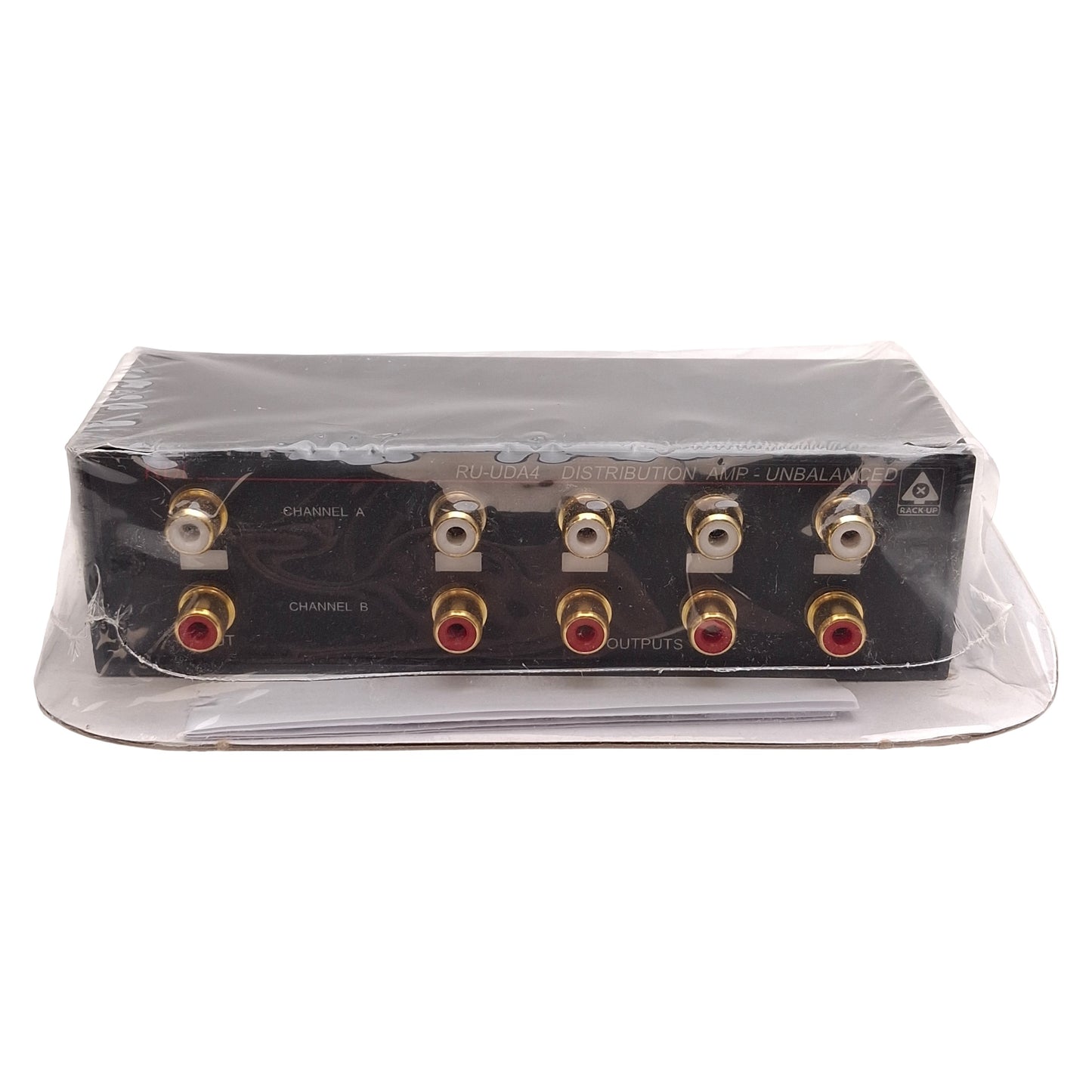 New RDL RU-UDA4 Stereo Unbalanced Audio Distribution Amplifier, 2x4 RCA Jacks, 24VDC