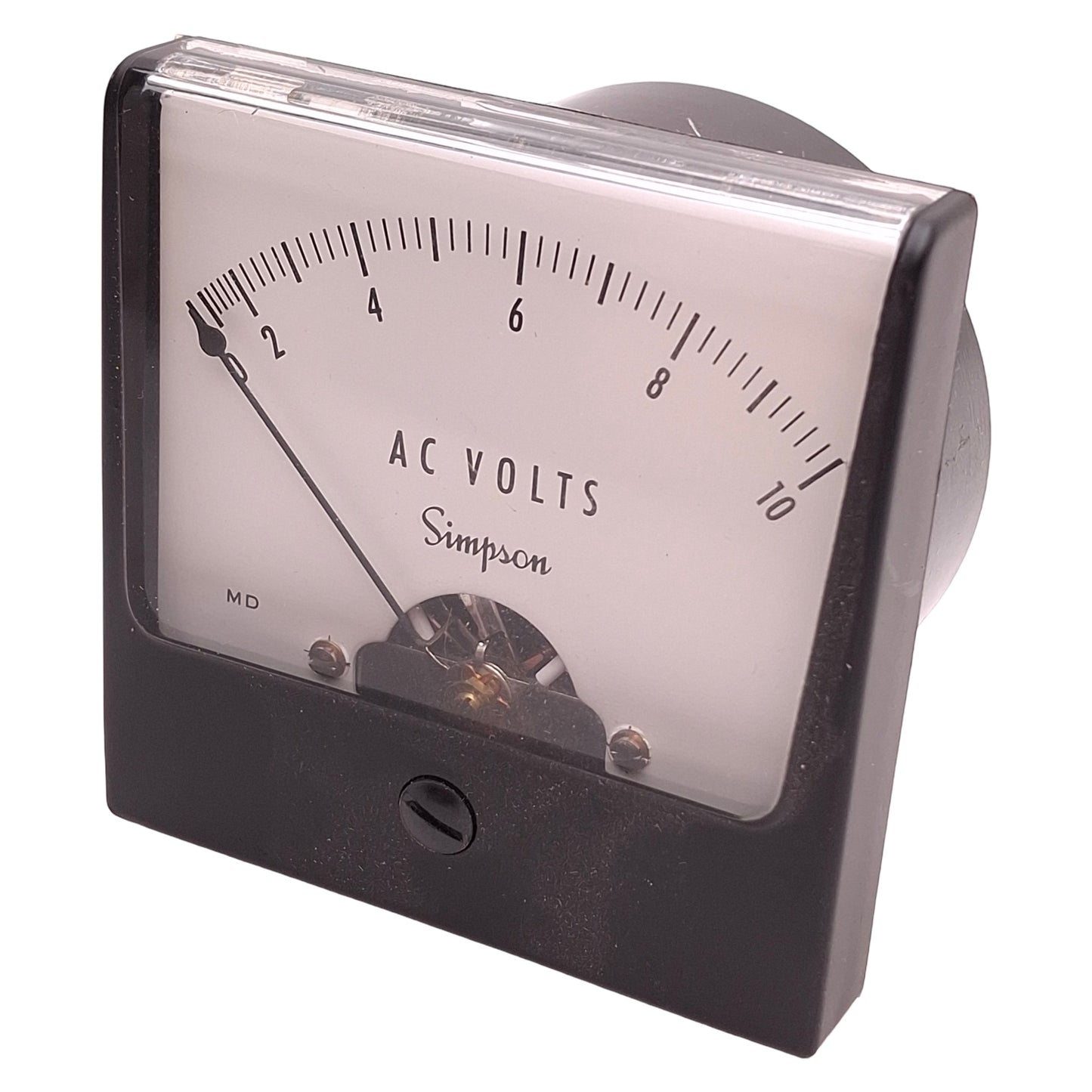 Used Simpson 17680 Analog Panel Meter 0-10 Range, 2-1/2" Size, 1650Ohms Impedance