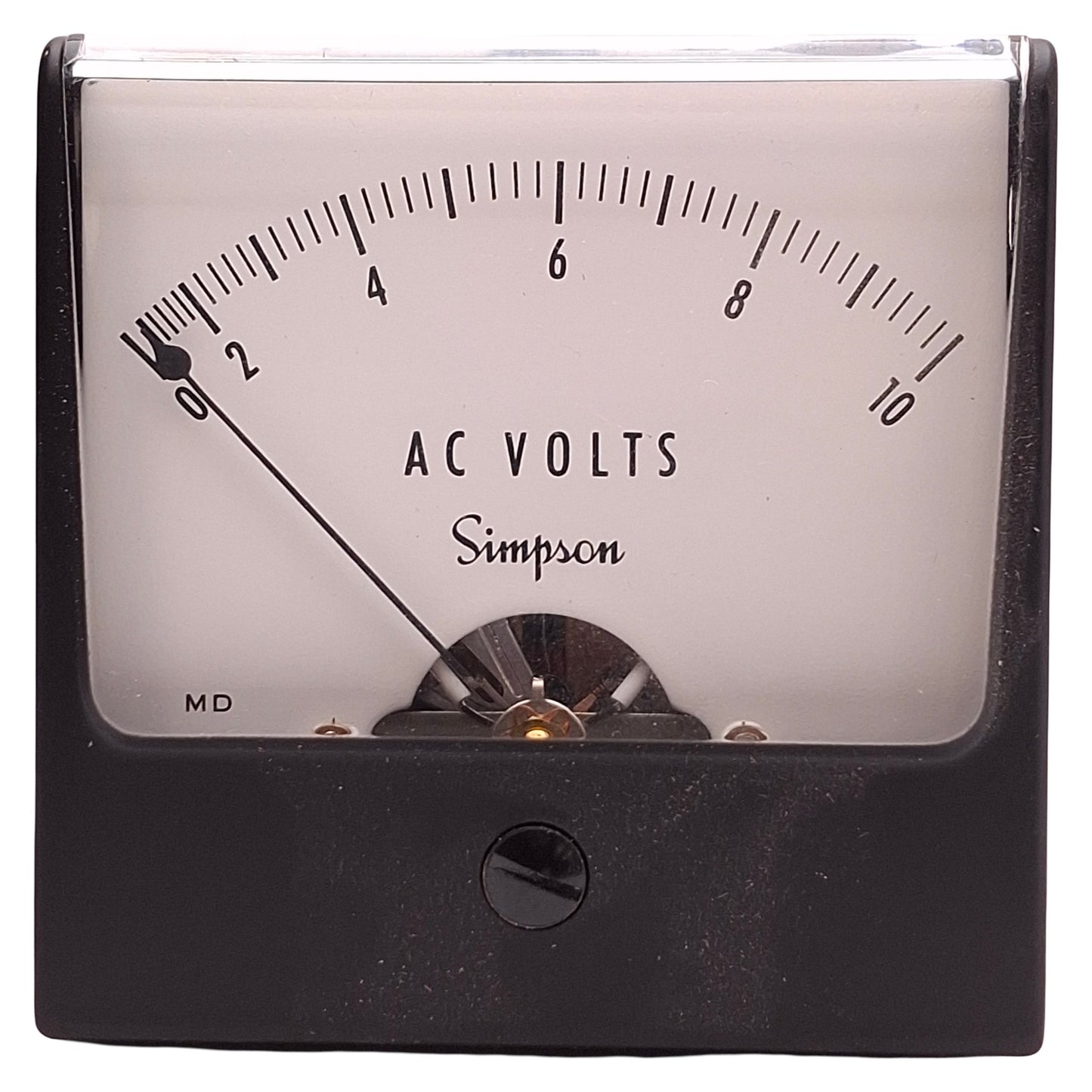 Used Simpson 17680 Analog Panel Meter 0-10 Range, 2-1/2" Size, 1650Ohms Impedance