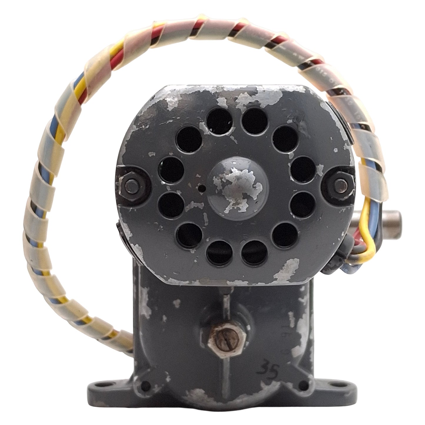 Used Dayton 2Z797B Gearmotor, 1787:1, 1/15HP, 2.8rpm, 350in-lbs, ø1/2in Shaft, 115VAC