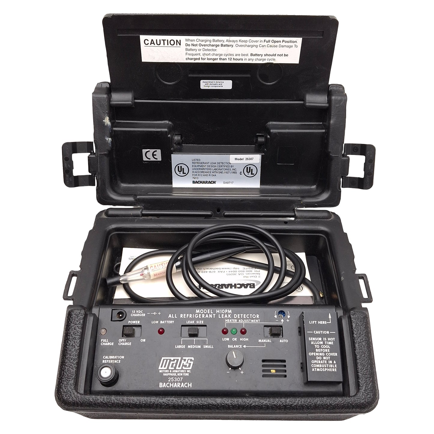 Used Mars H-10PM 25307 Refrigerant Leak Detector, 0.5s Response, 4.5ft Probe, 12VDC