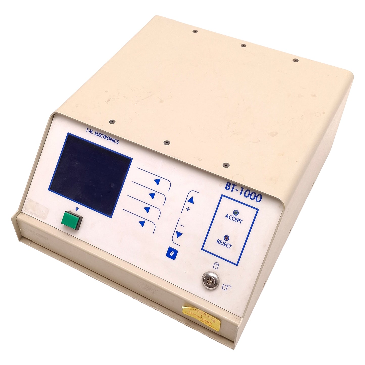 Used TM Electronics BT-1000 Automated Package Tester 115V 150W, 0.2-50psig/1-100psi