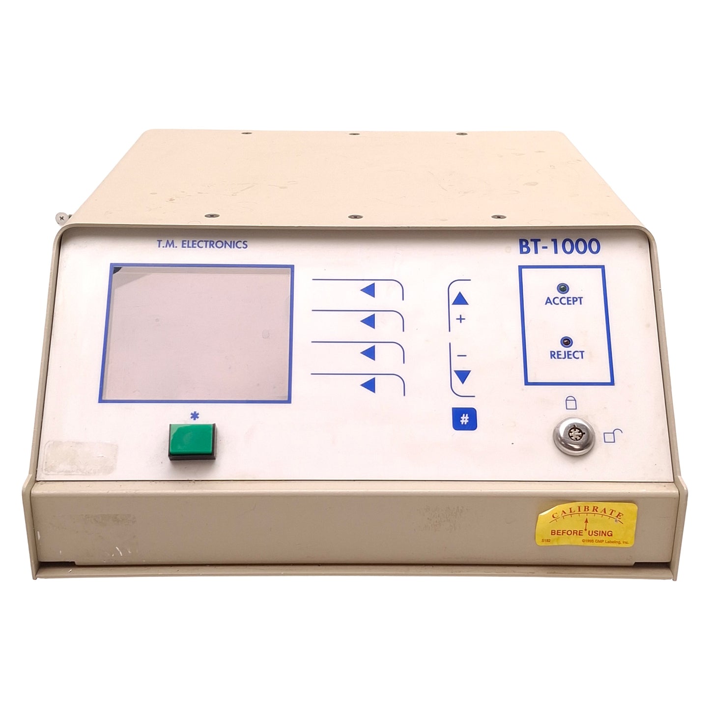Used TM Electronics BT-1000 Automated Package Tester 115V 150W, 0.2-50psig/1-100psi