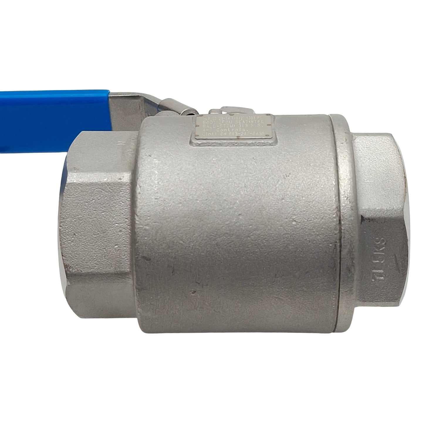 New – Open box A-T Controls 20-TH-0150-XXX Stainless Steel Ball Valve, 1-1/2in NPT, 1000psi