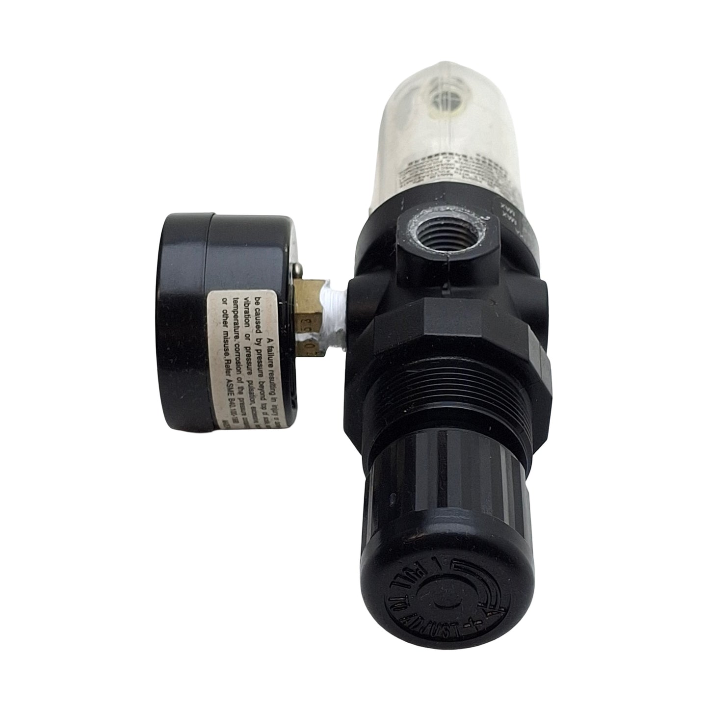 Used Norgren B07-202-A1KA Filter/Regulator, 4-100psi Set, 1/4in PTF, 5µm, 14scfm