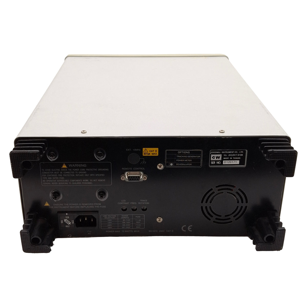 Used GM Instek GSP-810 Spectrum Analyzer, 150kHz-1000MHz, RS-232C, 100/120/220/230VAC