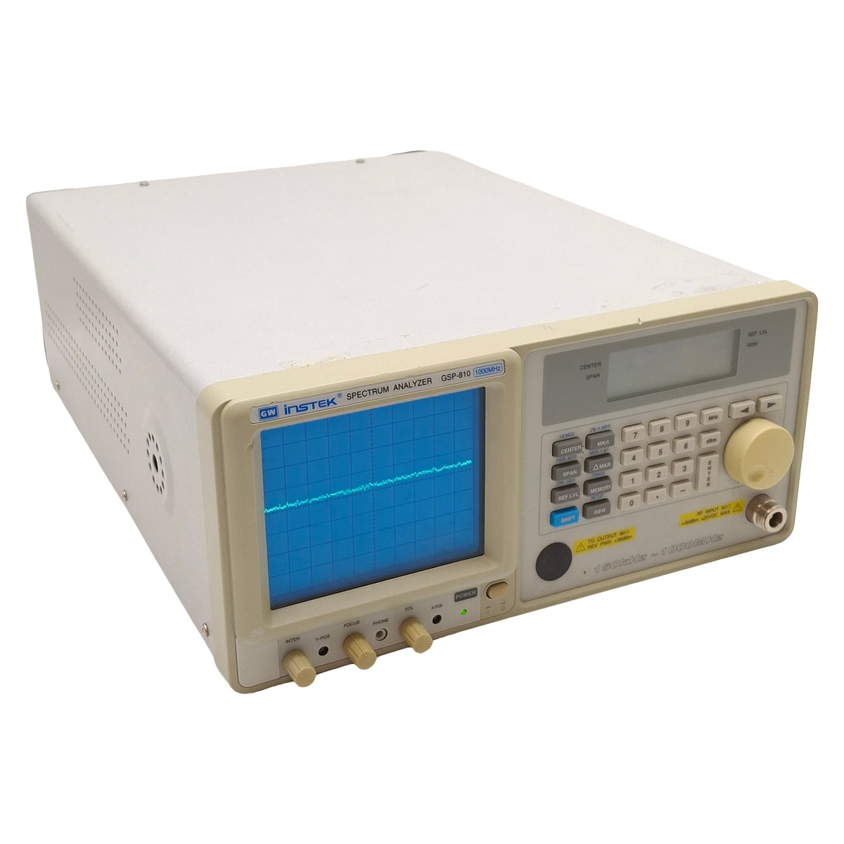 Used GM Instek GSP-810 Spectrum Analyzer, 150kHz-1000MHz, RS-232C, 100/120/220/230VAC