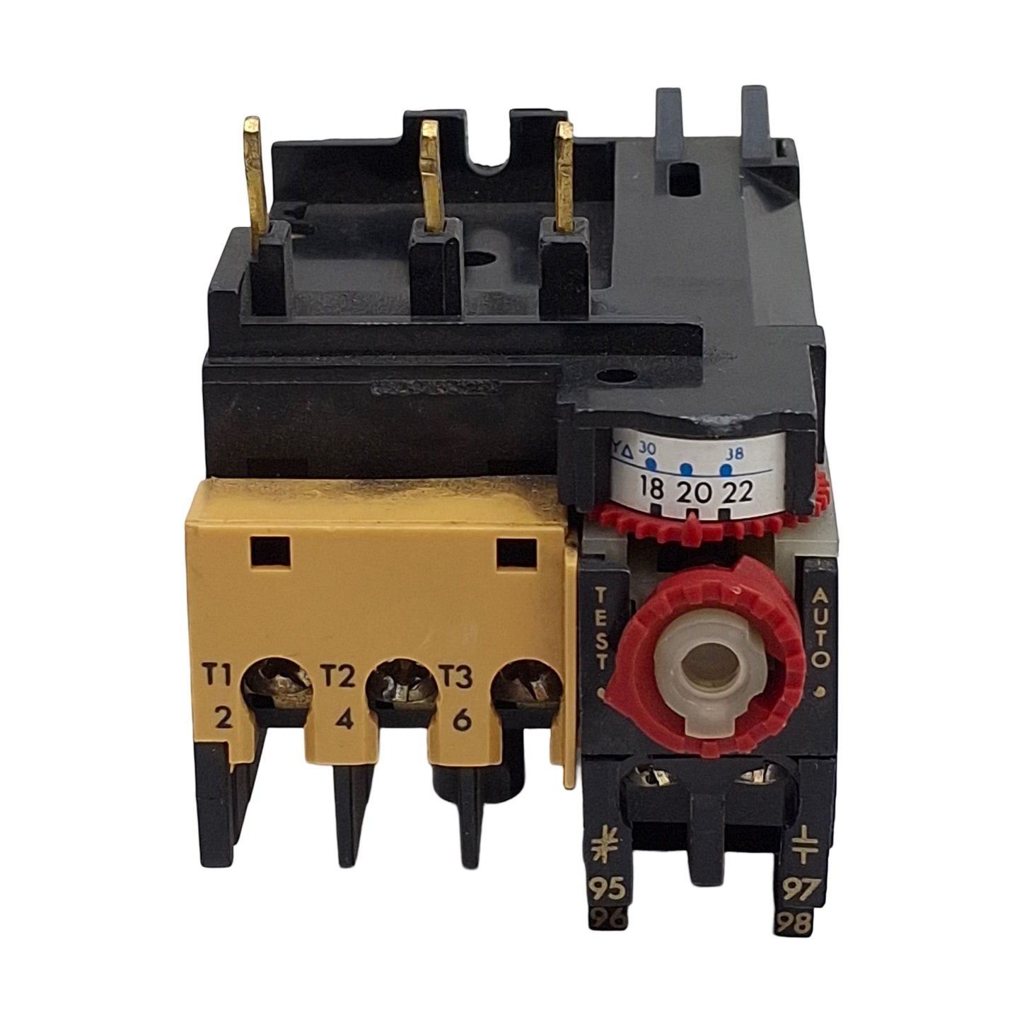 Used Allen Bradley 193-BSC22 Overload Relay, 3-Pole 1NC 1NO, 18-22A Range, 600VAC