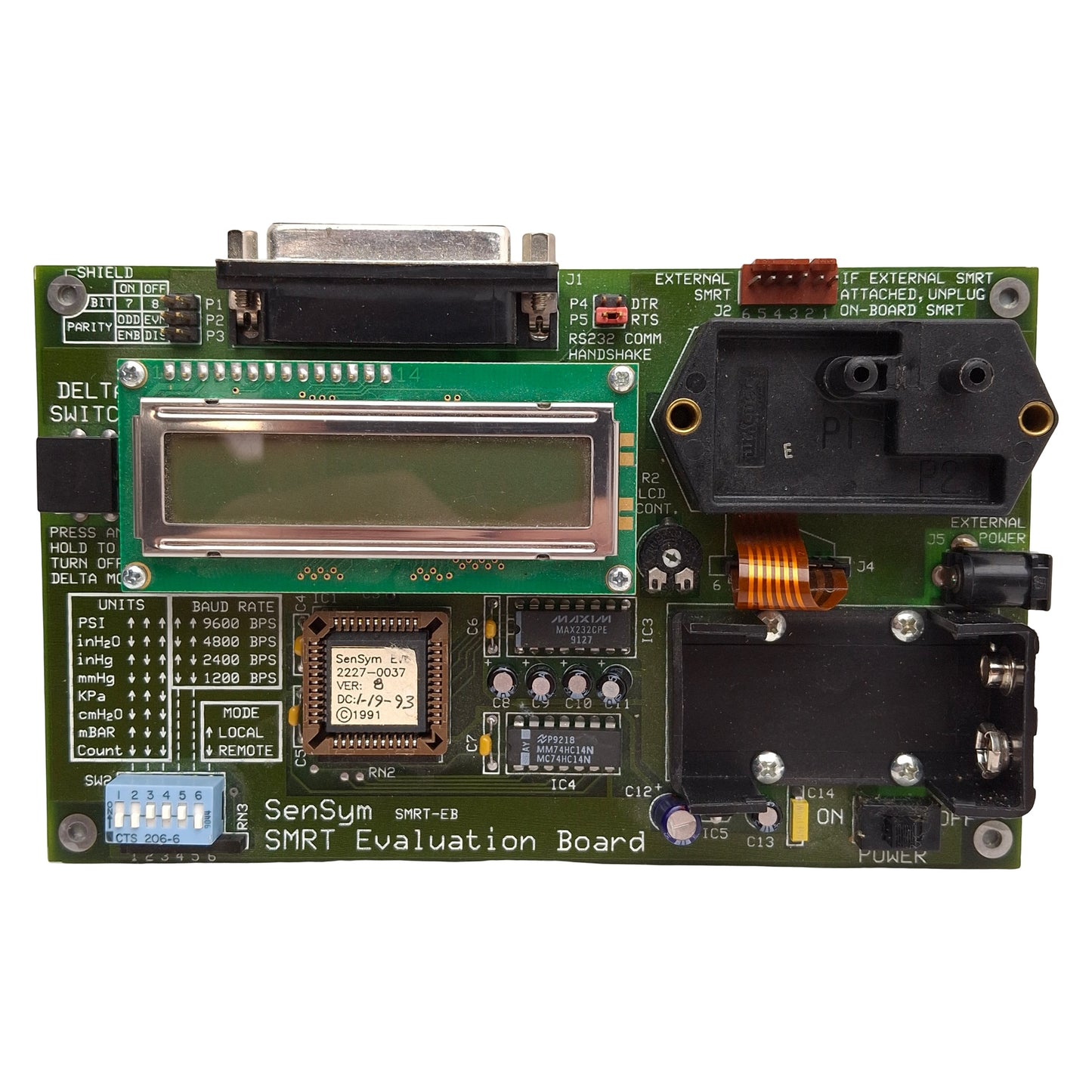 Used SenSym SMRT-EB SMRT Evaluation Board Pressure Sensor, RS-232, DB25, 9VDC