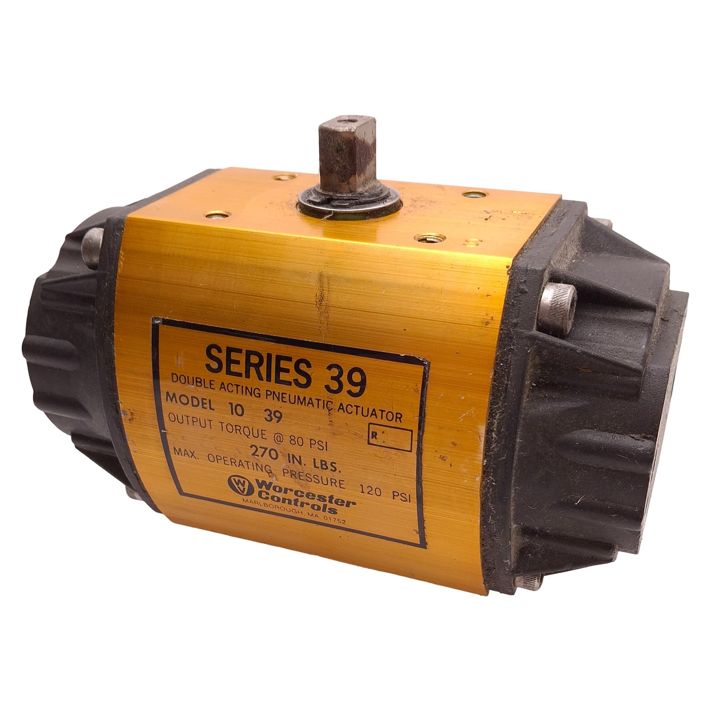 Used Worcester Controls 1039 Double Acting Pneumatic Actuator 260in-lb @ 80psi Output
