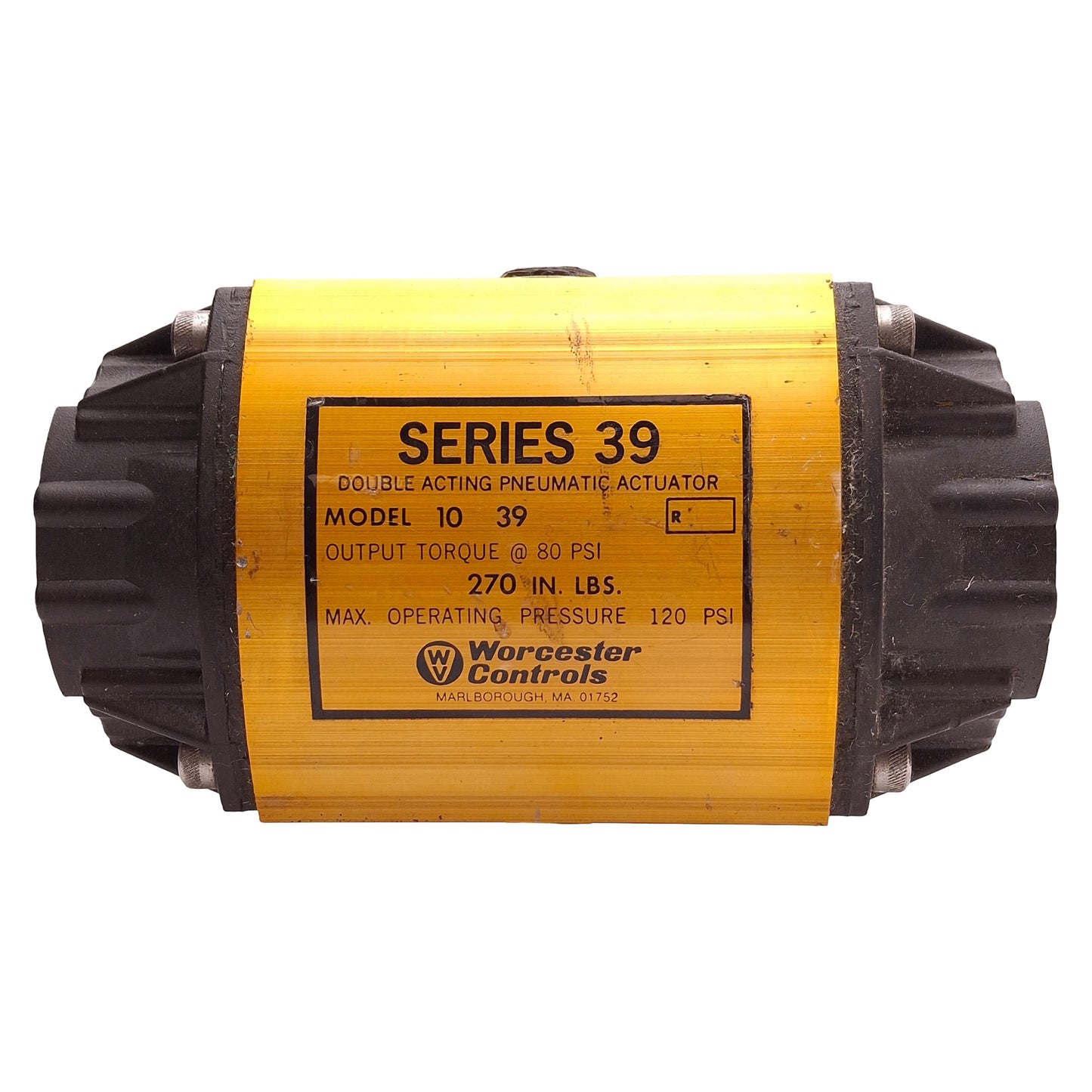 Used Worcester Controls 1039 Double Acting Pneumatic Actuator 260in-lb @ 80psi Output