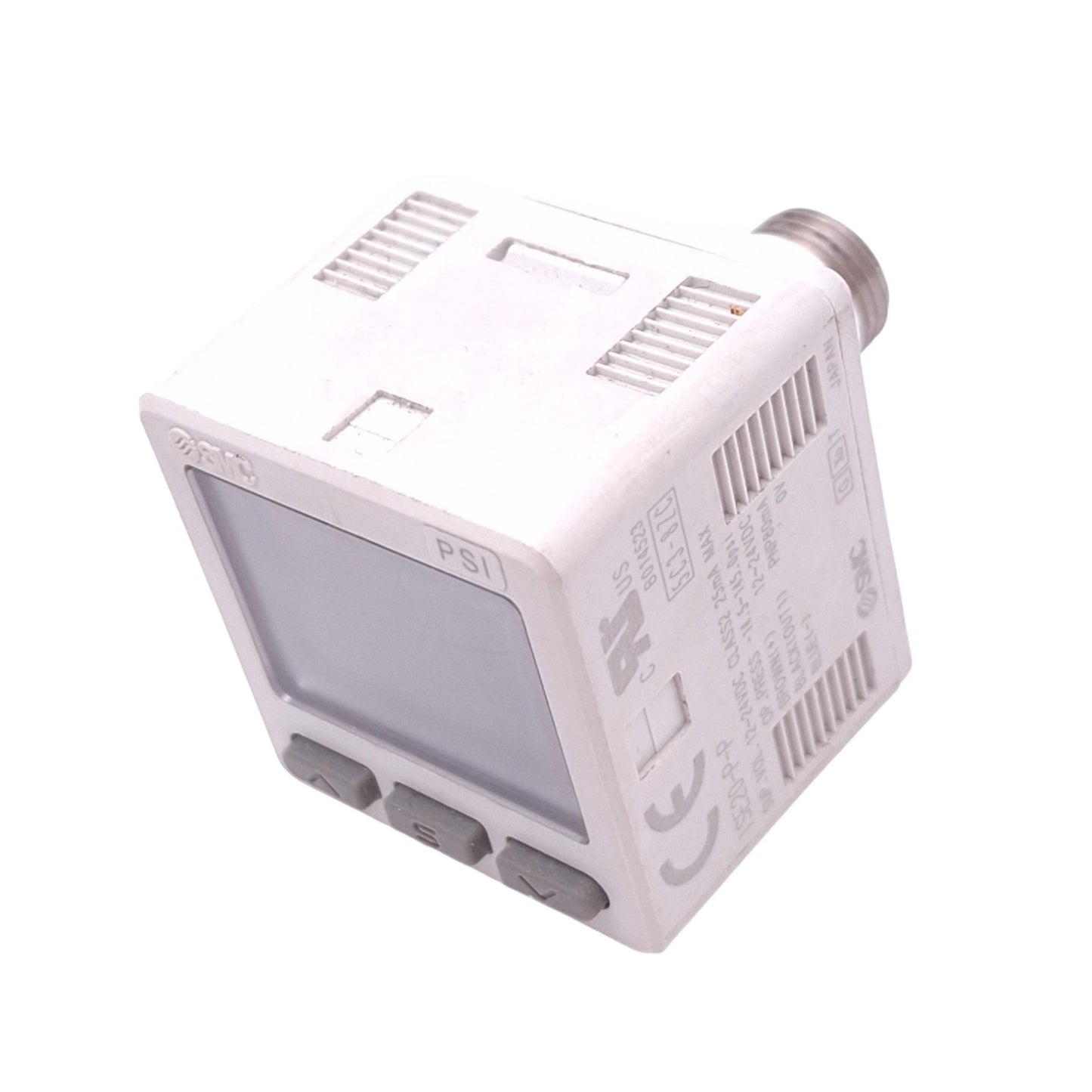 Used SMC ISE20-P-P Digital Pressure Switch, -14.5~145.0psi, 12-24VDC, PNP 80mA