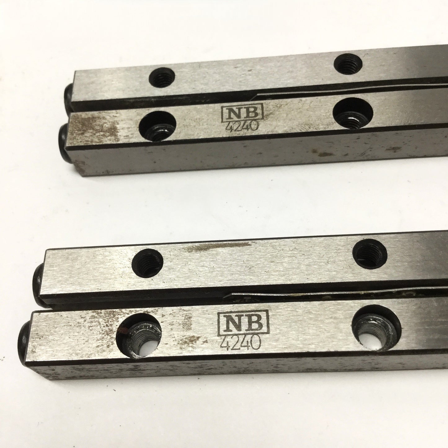 Used Nippon Bearing Del-Tron NB-4240 Linear Crossed Roller Set 150mm Stroke x 240mm L