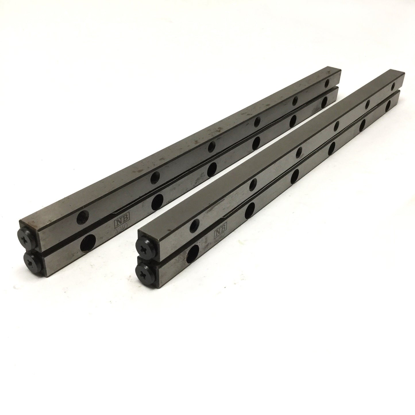 Used Nippon Bearing Del-Tron NB-4240 Linear Crossed Roller Set 150mm Stroke x 240mm L