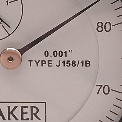 Used Baker J158/1B Dial Depth Gage, ø2-1/4in Bezel, 0.001in Reading, 100-0 Graduation