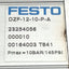 Used Festo DZF-12-10-P-A Flat Cylinder, ø12mm Bore, 10mm Stroke, 0.16-1MPa, M5