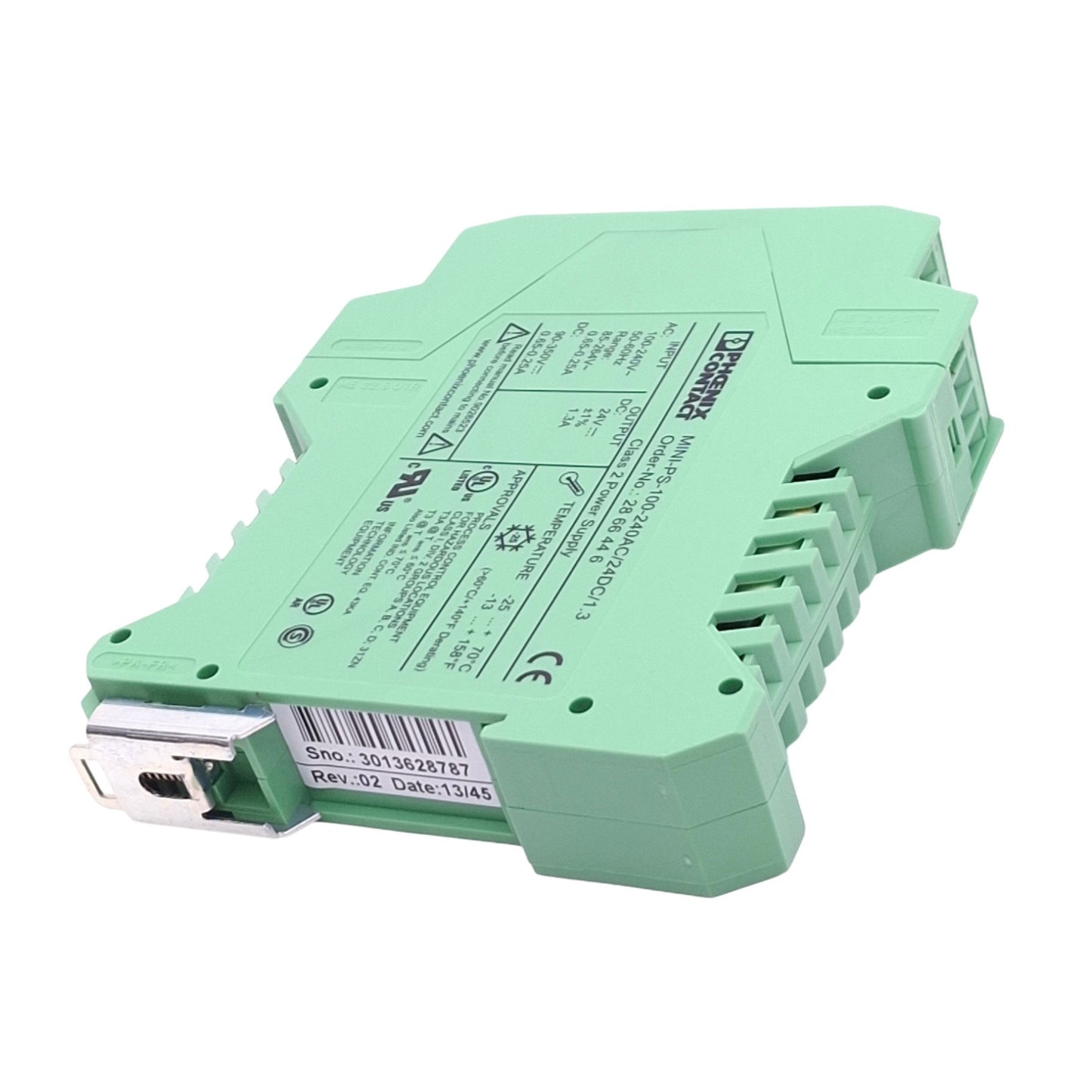 New Phoenix Contact 2866446 Power Supply, 100-240VAC In, 24VDC 1.3A Out, DIN Rail