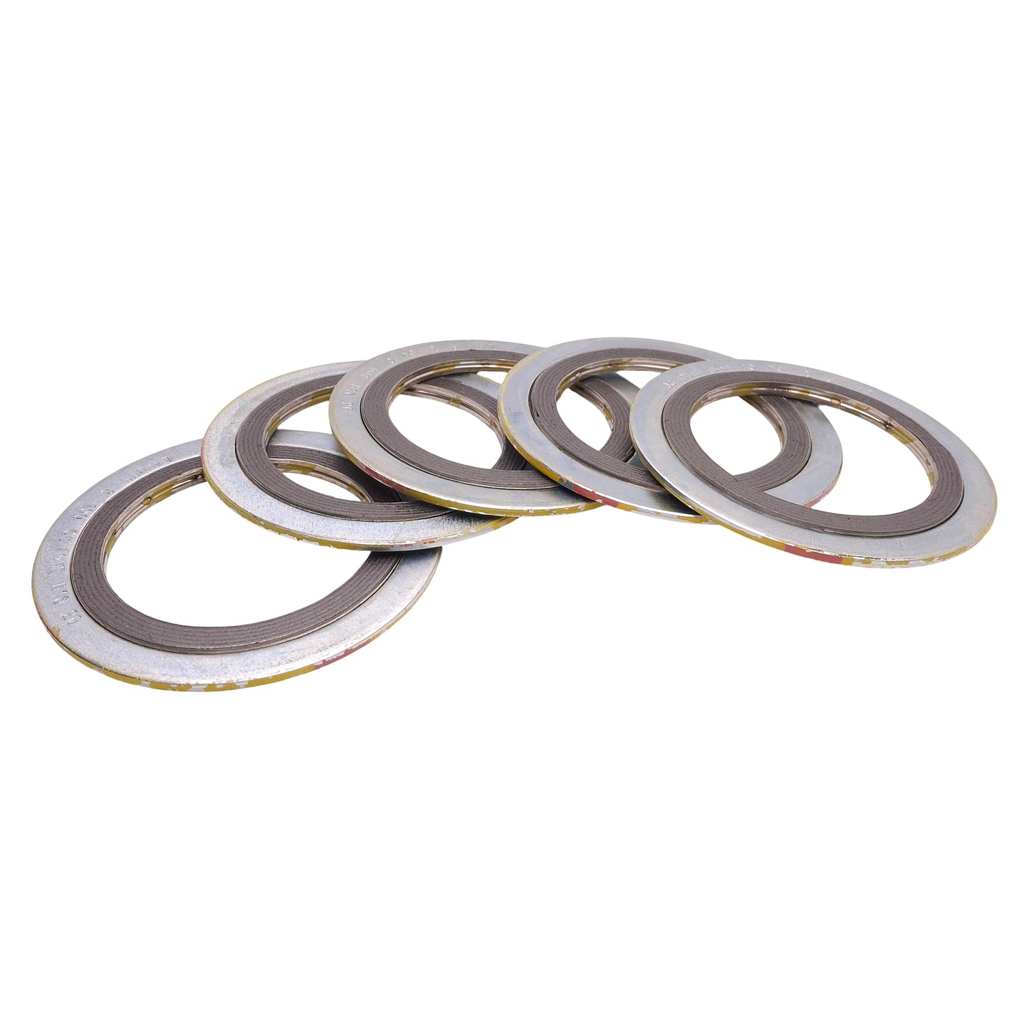 Used Lot of 5 Lamons B16.20 Kammprofile Ring Gasket 2 Pipe Size, ø2.75" ID, ø4.12" OD