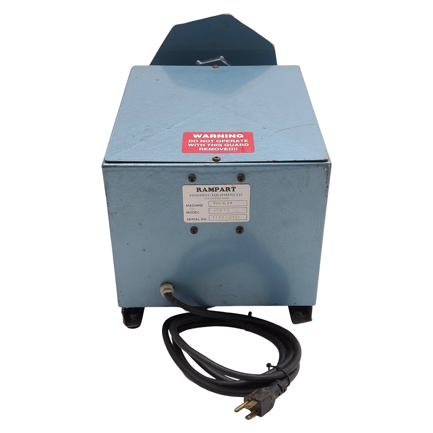 Used Rampart MTD-1 Mini Tumbler Bench Type Barrel Finishing Machine, 24-52rpm, 100VAC