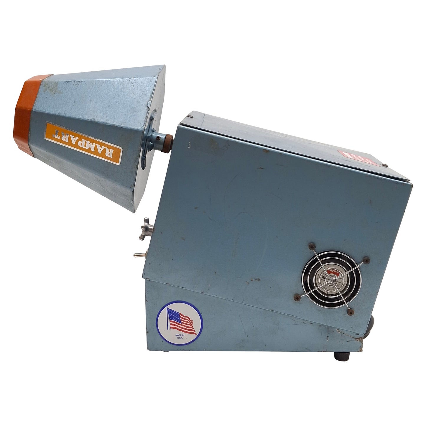 Used Rampart MTD-1 Mini Tumbler Bench Type Barrel Finishing Machine, 24-52rpm, 100VAC