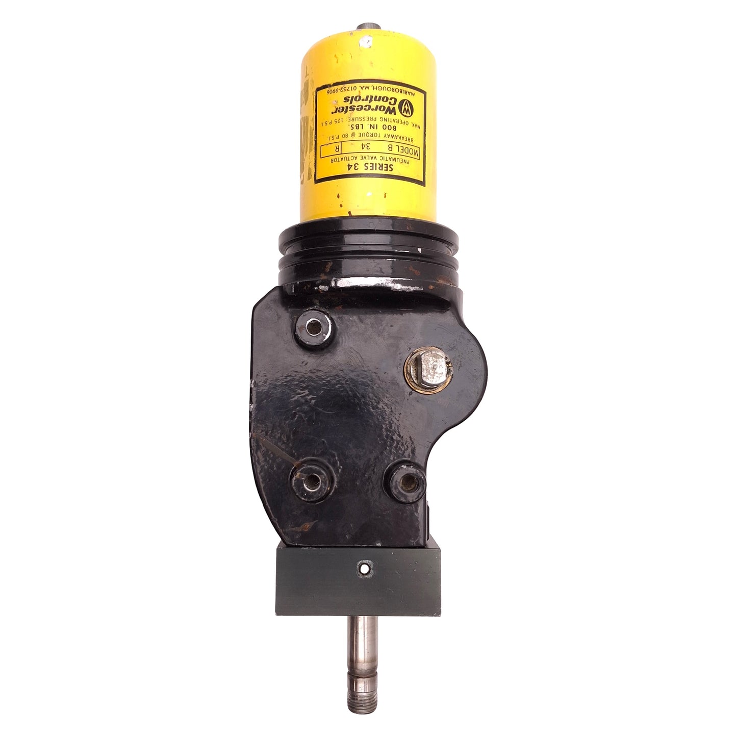 Used Worcester Controls 34B Double Acting Pneumatic Actuator 125psi, 1/2" NPT Conduit