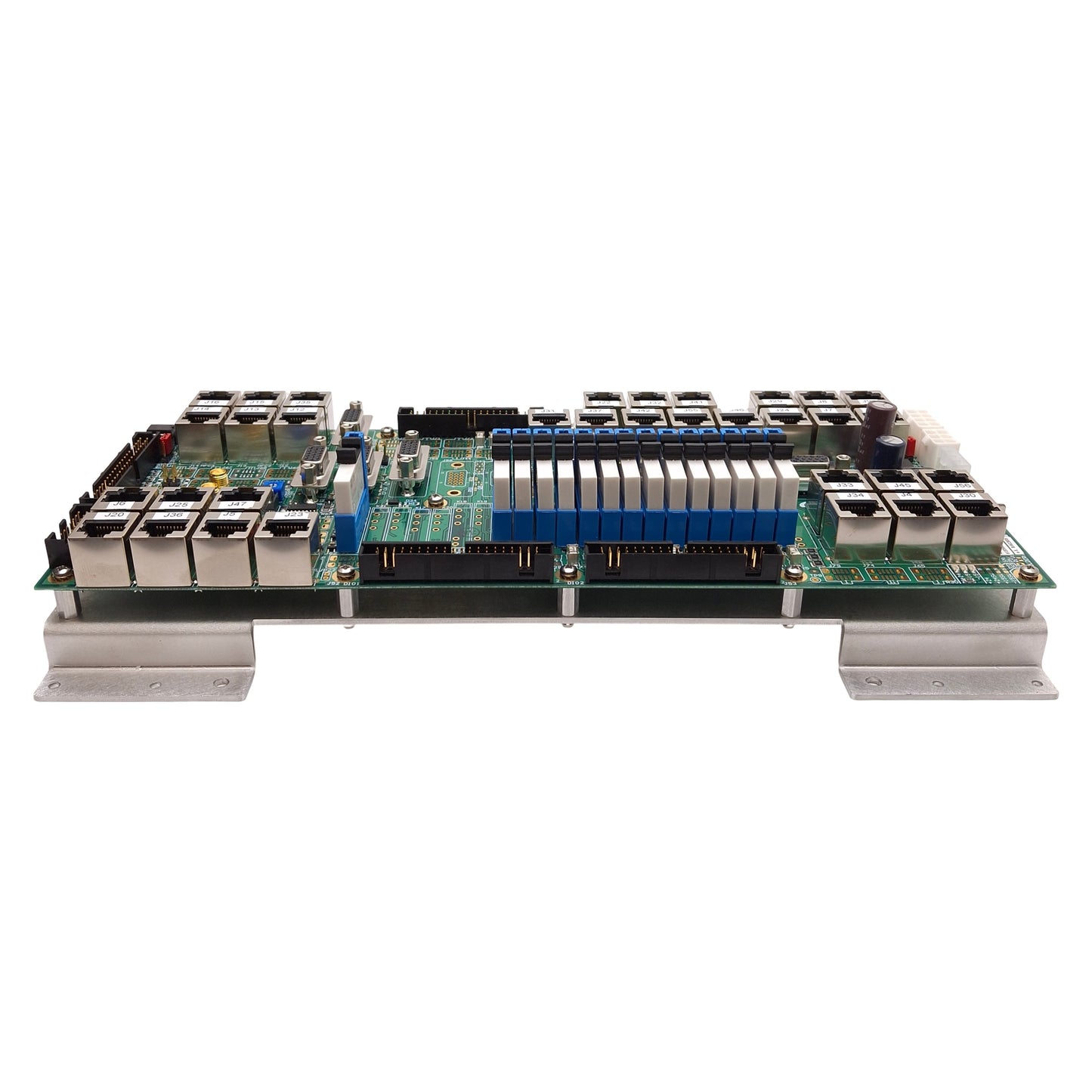 New – Open box Nordson March 6133890 Relay Board, (33x) RJ45, (7x) D-Sub 9-Pin *Missing Chip*