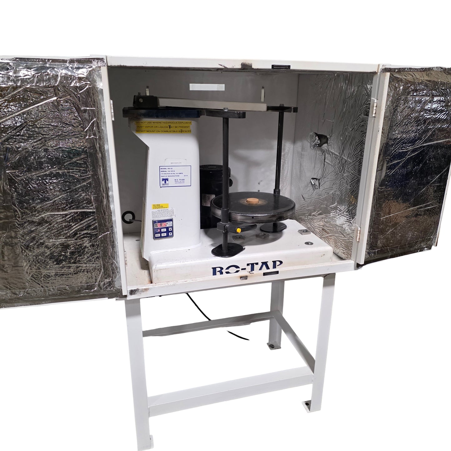 Used W.S. Tyler RX-30 RO-TAP Mechanical Sieve Shaker W/ R-30050 Sound Enclosure 120V