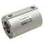Used SMC NCDQ8AZ056-050 Compact Cylinder, ø9/16in Bore, 1/2in Stroke, #10-32, 200psi