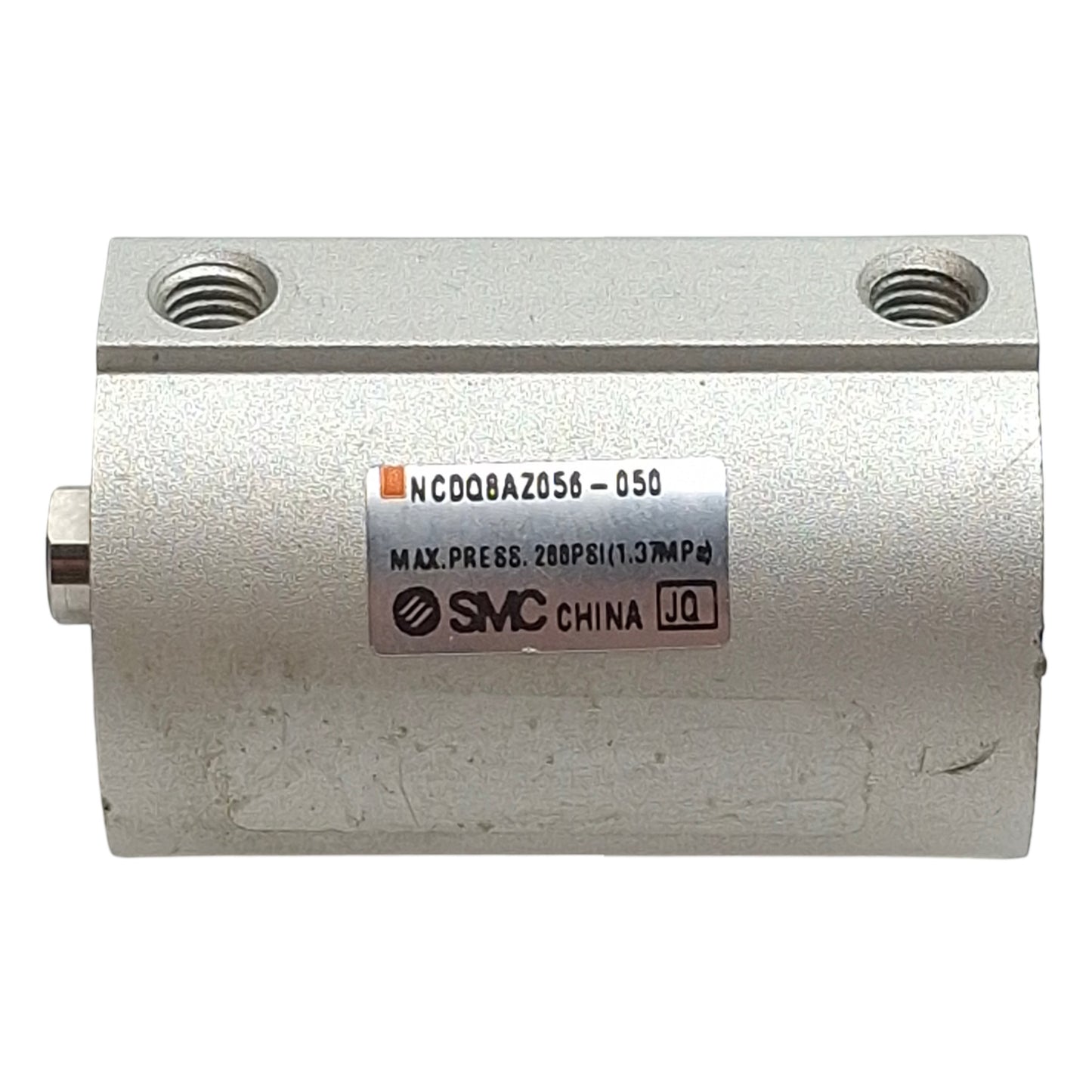Used SMC NCDQ8AZ056-050 Compact Cylinder, ø9/16in Bore, 1/2in Stroke, #10-32, 200psi