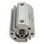 Used SMC NCDQ8AZ056-050 Compact Cylinder, ø9/16in Bore, 1/2in Stroke, #10-32, 200psi