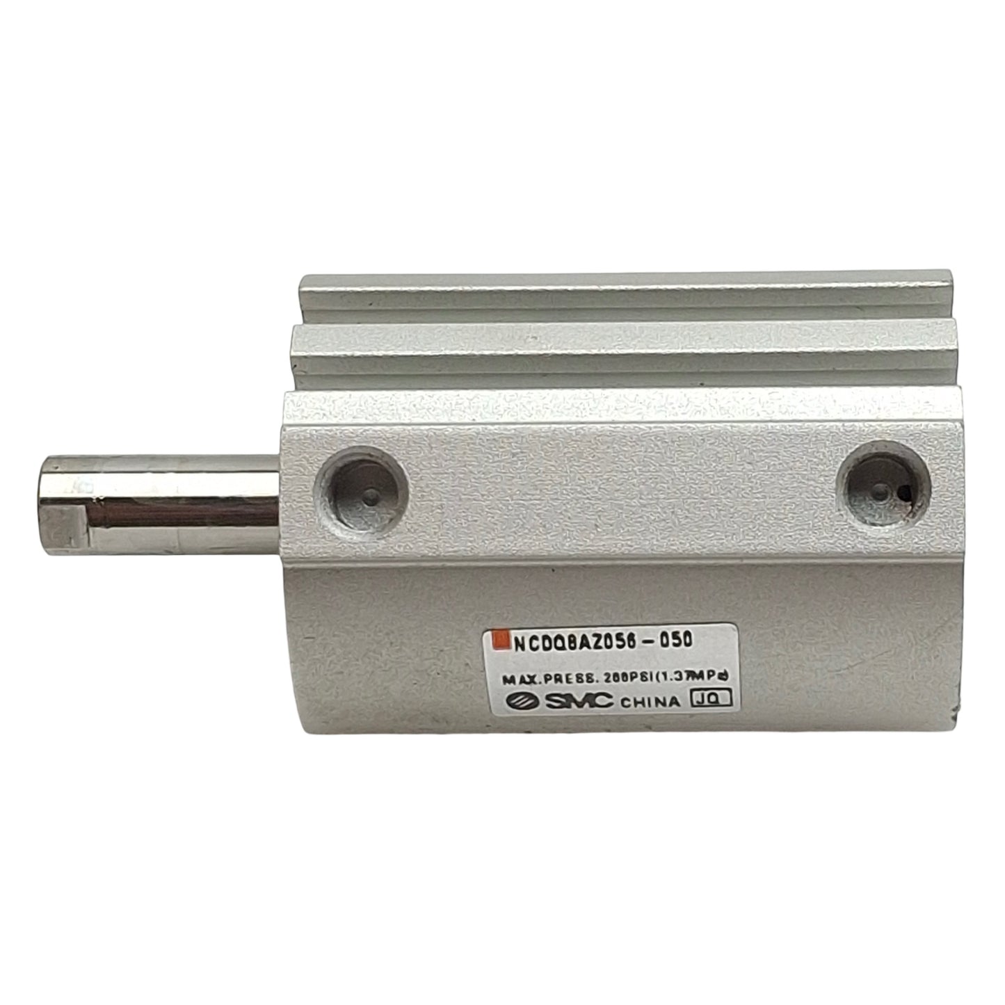 Used SMC NCDQ8AZ056-050 Compact Cylinder, ø9/16in Bore, 1/2in Stroke, #10-32, 200psi