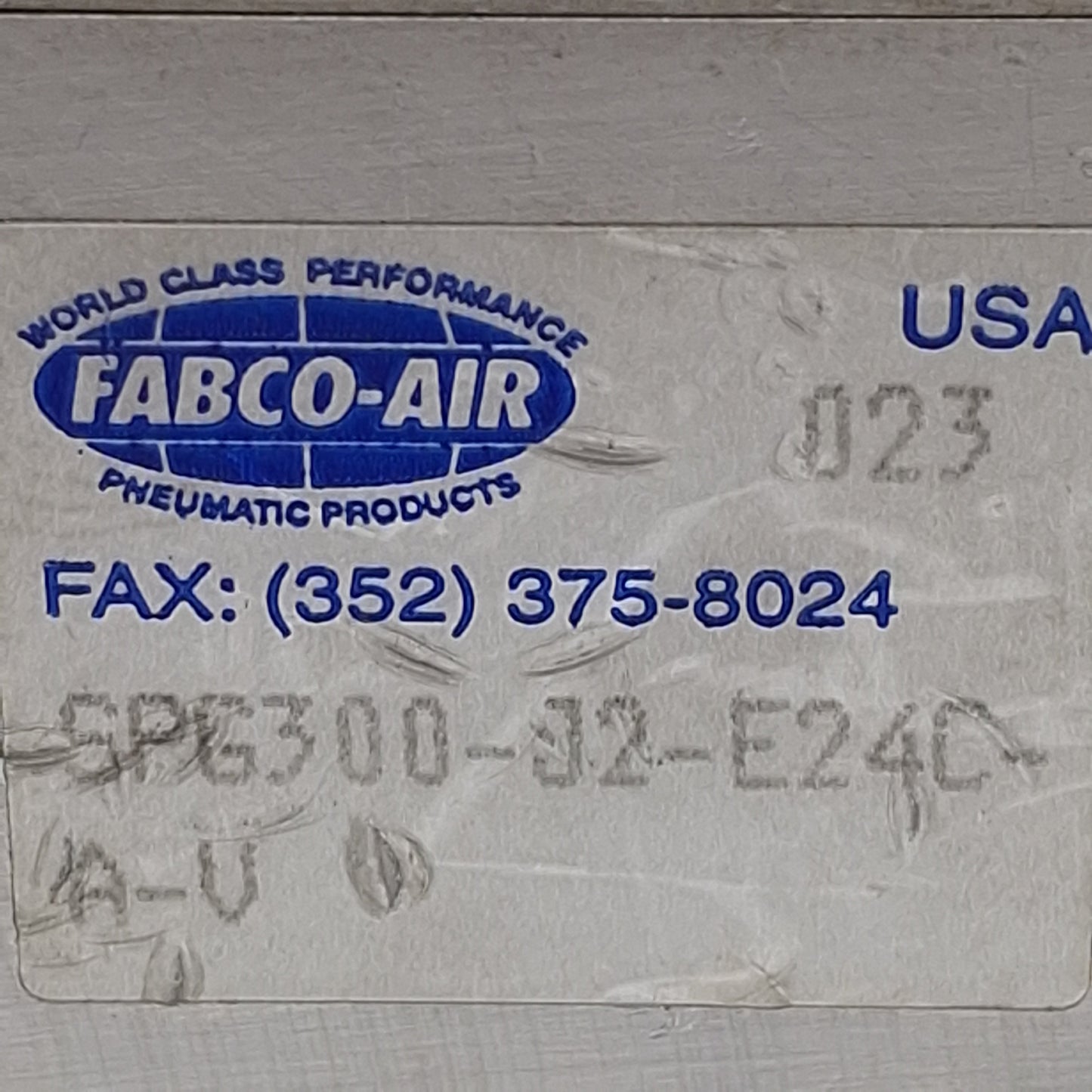 Used Fabco-Air SPG300-J2-E24C-A-V Synchronous Parallel Gripper, 17/32in Stroke, 22lbf