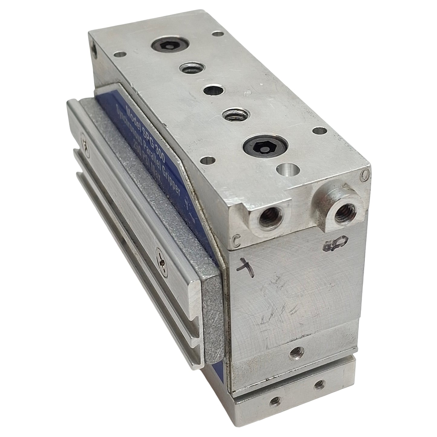 Used Fabco-Air SPG300-J2-E24C-A-V Synchronous Parallel Gripper, 17/32in Stroke, 22lbf