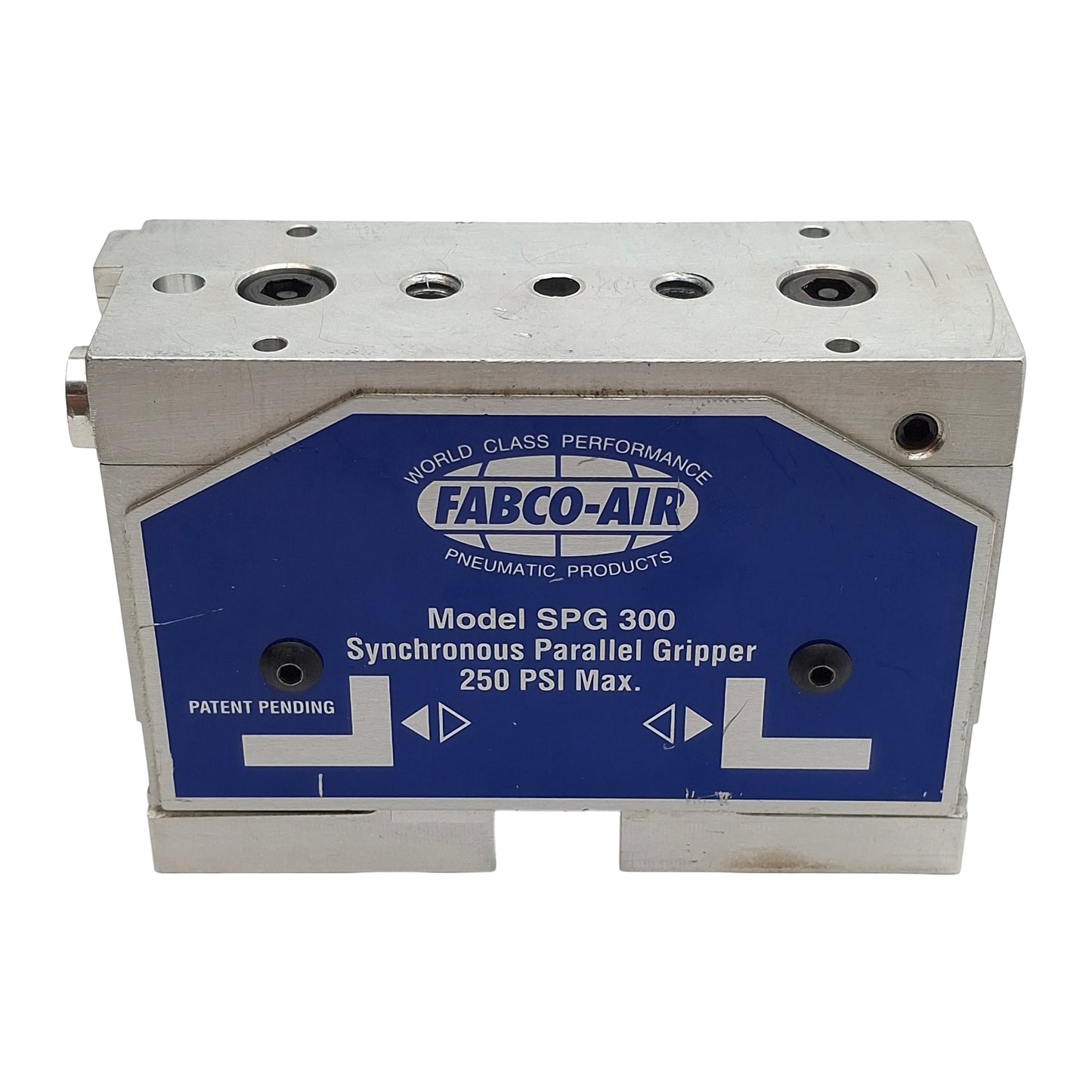 Used Fabco-Air SPG300-J2-E24C-A-V Synchronous Parallel Gripper, 17/32in Stroke, 22lbf
