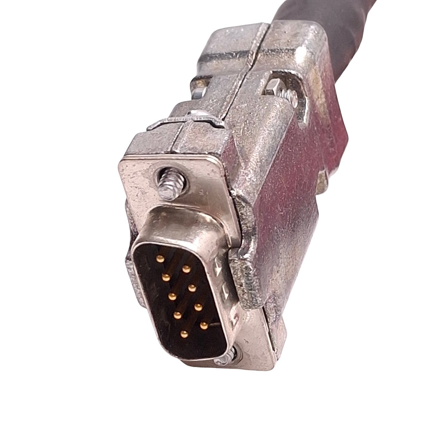 Used AMAT Applied Materials 118469-G1 Shielded Resin Cable 9-Pin Male, 8ft Length