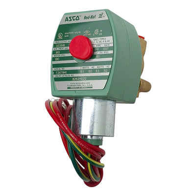 New – Open box Asco 8262H022 Redhat Solenoid Valve, 2-Way NC 1/4in NPT, 185psi, 110/120VAC Coil