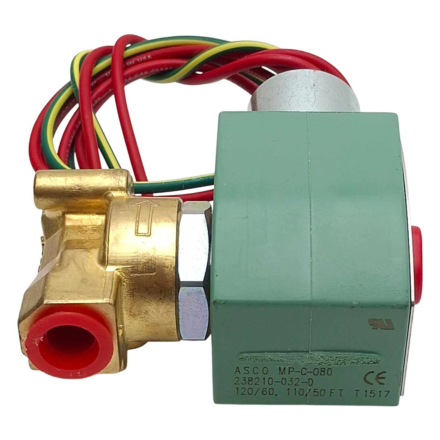 New – Open box Asco 8262H022 Redhat Solenoid Valve, 2-Way NC 1/4in NPT, 185psi, 110/120VAC Coil