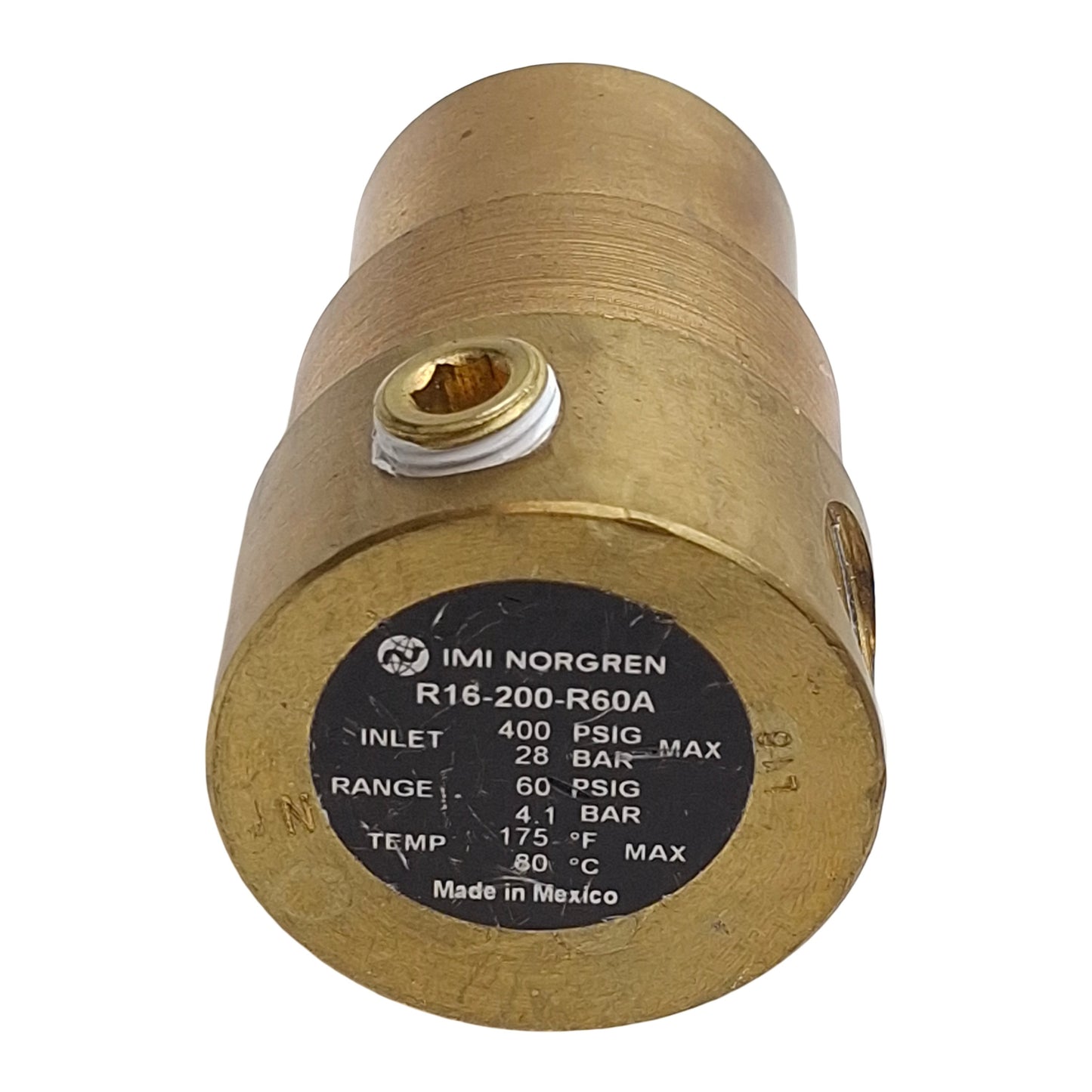 Used Norgren R16-200-R60A Pressure Regulator, 400psi In, 60psi Set, 1/4in PTF, 12scfm