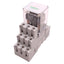 Used Schneider Electric 785XBXCD-24D Square Base Relay DPDT, 300V 16A, 24VDC Coil
